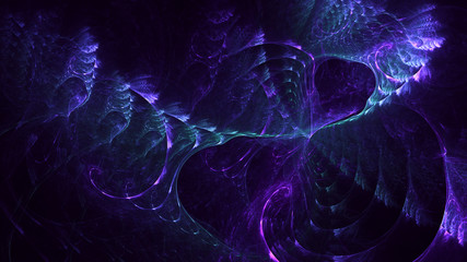 Obraz premium 3D rendering abstract multicolored fractal light background with bright center