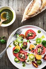 Mozzarella with Cherry Tomatoes ,Cape Gooseberry Salad