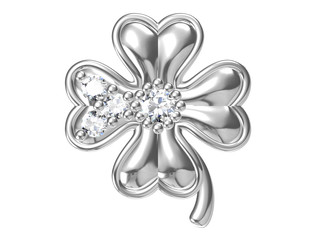 Beautiful pendant on white background. 3D rendering