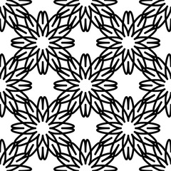 Circular flower decorative seamless patterns. It can be used for laser cutting and carving. Cutout Digital Stencils. Vector illustration isolated on white background.