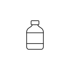 Bottle thin icon isolated on white background, simple line icon for your work.