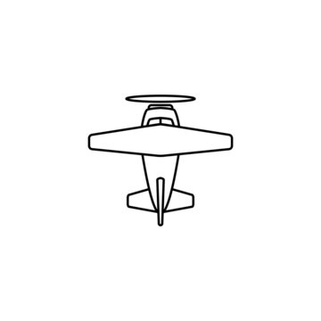recommend clip art: plane thin icon isolated on white background, simple line icon for your work.