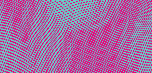 Wavy surface with optical illusion. Abstract polka dots pattern. Vector illustration.