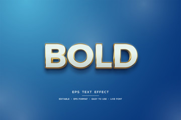 3d text style effect in white and gold on blue background.

