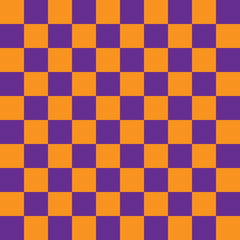 Fototapeta premium Orange and purple squares seamless pattern. Vector illustration.