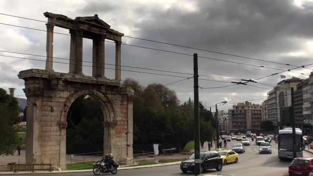 Arch of Hadrian in Athens, Greece