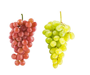 Grapes isolated on white background with clipping path