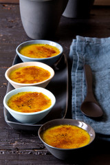 Crème brulée au thé vert