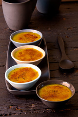 Crème brulée au thé vert