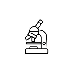 microscope thin icon isolated on white background, simple line icon for your work.