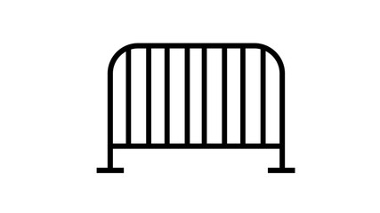 Steel barrier icon. Simple illustration of steel barrier
