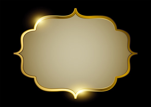 Golden frame with blank space for copy