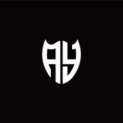 Obraz premium Initial A Y letter with shield modern style logo template vector