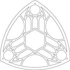 Rose Window Fig. 18, triangular 1, base, half 1, framework