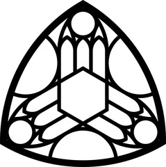Rose Window Fig. 18, triangular 1, base, half 1