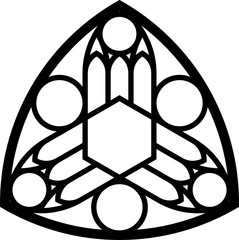 Rose Window Fig. 18, triangular 1, base, round 1