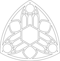 Rose Window Fig. 18, triangular 1, base, square 1, framework