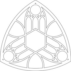 Rose Window Fig. 18, triangular 1, base, triangular 2, framework