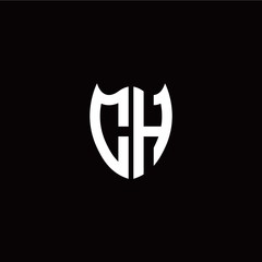 Obraz premium Initial C H letter with shield modern style logo template vector