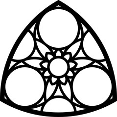 Rose Window Fig. 18, triangular 2, base, half 1