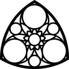 Rose Window Fig. 18, triangular 2, base, round 1