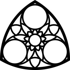 Rose Window Fig. 18, triangular 2, base, triangular 1