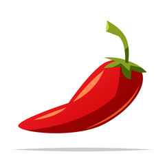Red chili pepper vector isolated illustration