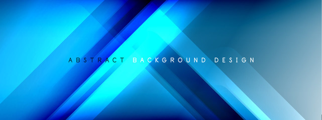 Motion concept neon shiny lines on liquid color gradients abstract backgrounds. Dynamic shadows and lights templates for text