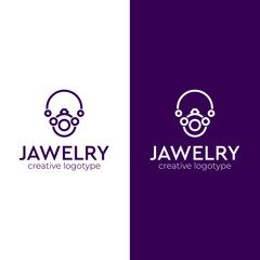 jawelry beauty minimal logo design modern logotype vector template