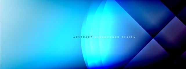 Vector abstract background - circle and cross on fluid gradient with shadows and light effects. Techno or business shiny design templates for text