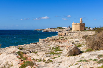 The west coast of Menorca (Minorca), one of the Spanish Balearic Islands.