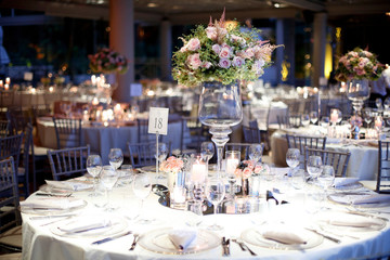 Wedding Guest Dining Table Decorations, Wedding Ceremony Dinner