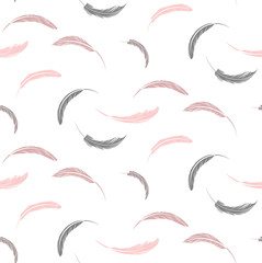 Beautiful Feather pattern seamless design background vector.