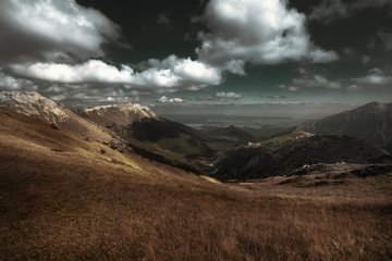clouds over the mountains