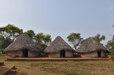 Fototapeta na wymiar Tribal Huts