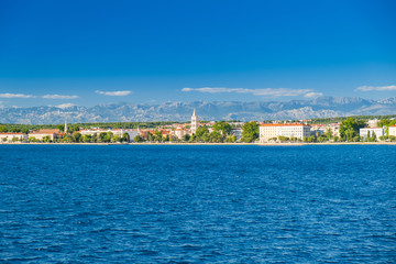 Croatia, city of Zadar, panoramic view frome the seaside. Zadar is famous tourist destination at Adriatic sea coast.