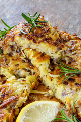 Potato Garlic and Rosemary Frittata