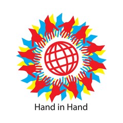 Hand in Hand Logo for Tsunami Relief Efforts Charity Drive 2011, Japan