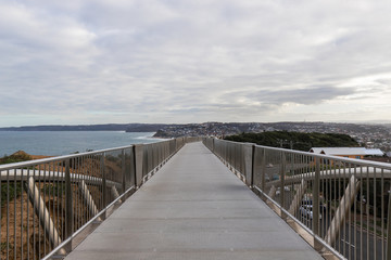 Anzac memorial walk along Newcastle coastline, Australia.