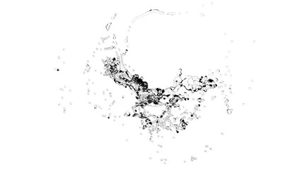 Naklejka premium The stream of water, the circular motion, 3D, realistic picture.