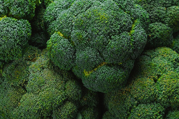 Fresh tasty broccoli background.