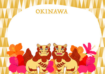 夏の沖縄シーサー