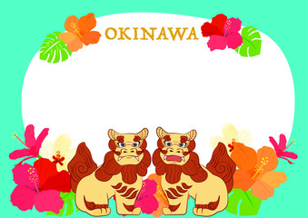 夏の沖縄シーサー