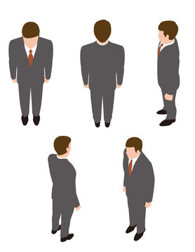 立っているのビジネスマンイラスト 俯瞰図 Stock Vector Adobe Stock