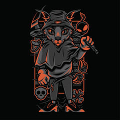 Reaper Style Cat Breeds Illustration