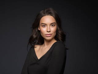 Obraz premium Asian beauty woman face natural makeup head shot