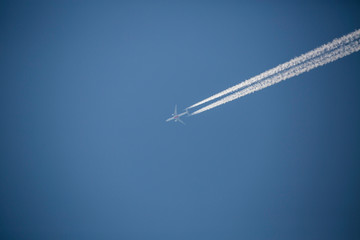 airplane in the sky with cloud