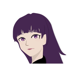 Beautiful face anime girl vector
