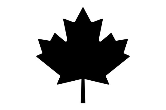 Canada maple leaf vector symbol clip art. Red maple leaf. Maple leaf vector icon. Vector illustration of a maple leaf.