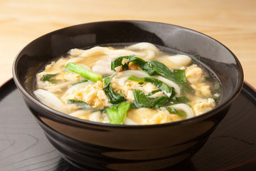 ニラ玉饂飩